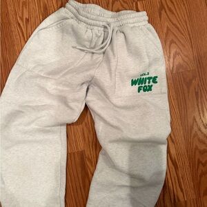 White fox Gray Sweatpants
